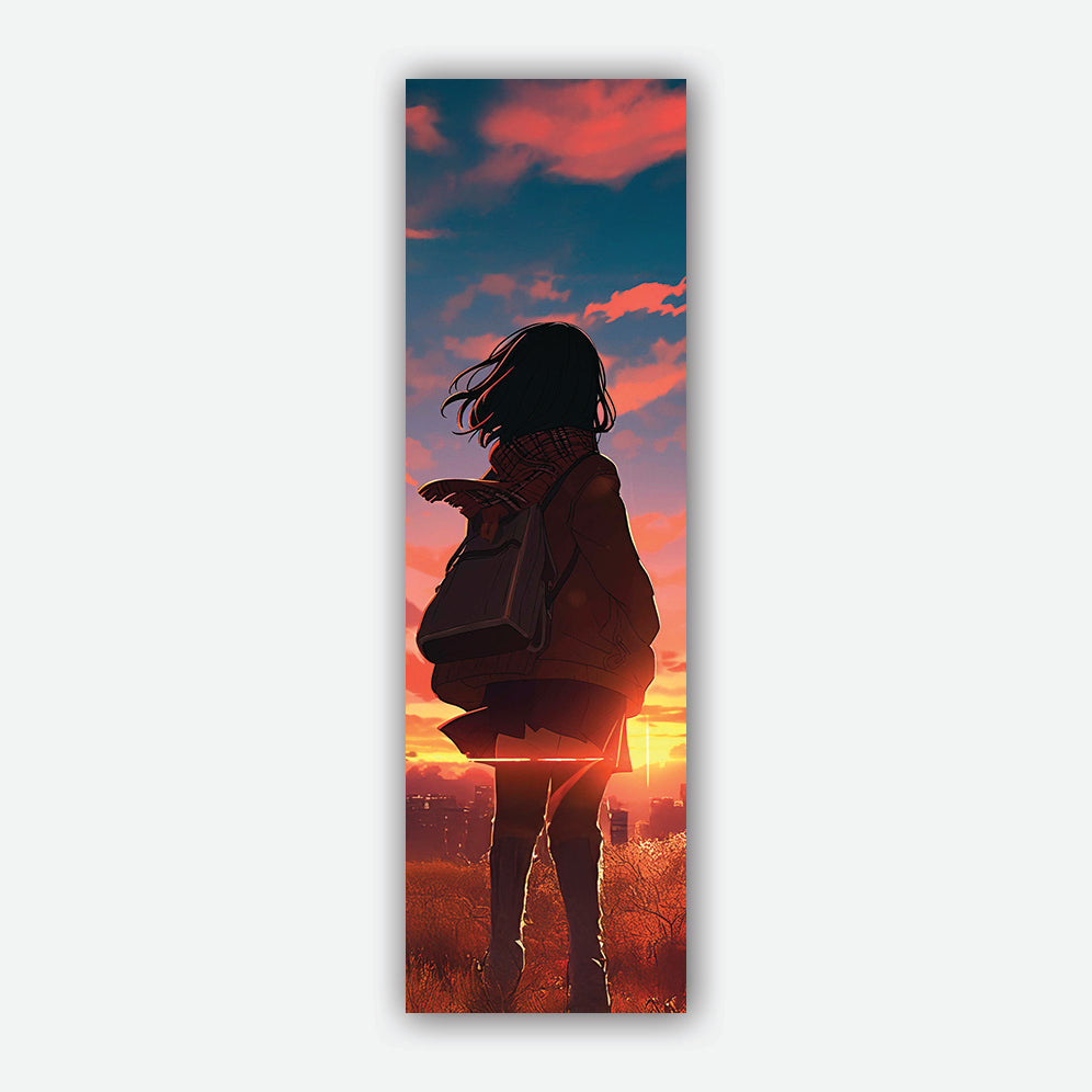Solo Traveler Girl & Sunset Bookmark